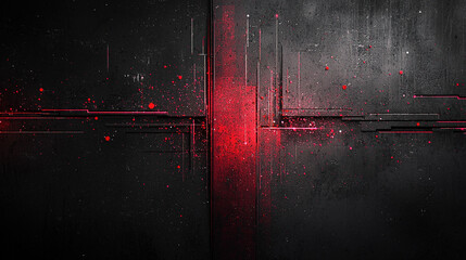 Black and red abstract grunge background with halftone style. Dark, textured, and futuristic feel for edgy artwork and visuals.
