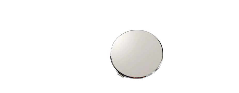 White round button on a transparent background