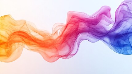 A colorful wave of light with a rainbow of colors. The colors are red, orange, yellow, green, blue, and purple