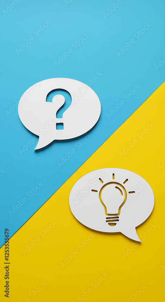 Poster questions & ideas: creativity spark, problem solving, and innovation. from doubt to insight, visual 