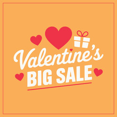 Valentine's Day sale concept vector design