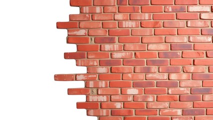 Obraz premium Reddish Brick Wall with Rough Texture for Retro and Urban Aesthetics