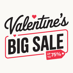 Valentine's Day sale concept vector design