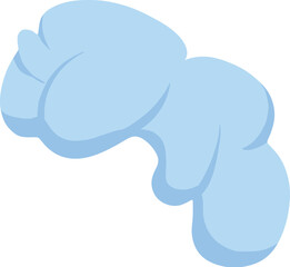 Dust cloud. Comic book little smoke puff stream clouds, cloud puffs silhouettes flat vector illustration icon. Cartoon tiny smoke cloud on white background.