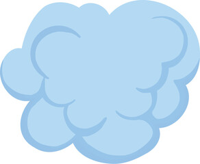 Dust cloud. Comic book little smoke puff stream clouds, cloud puffs silhouettes flat vector illustration icon. Cartoon tiny smoke cloud on white background.