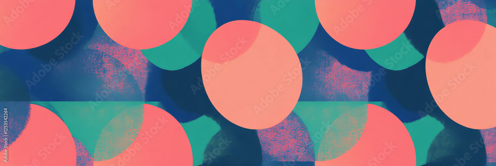 Aufkleber Pattern of alternating circles and triangles creating rhythmic effects for creative backgrounds