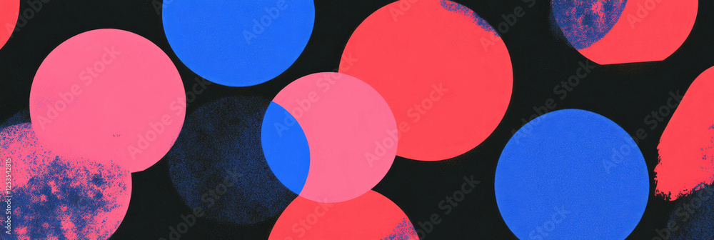 Poster Seamless pattern of small circles creating a vibrant textured background for design projects