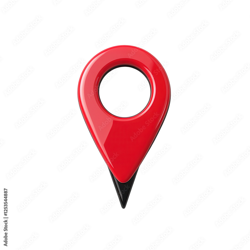 Fototapete Red location pin icon for navigation and mapping applications