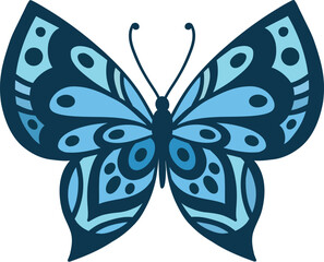 Hand drawn butterfly. Flower butterflies, moth wings and spring colorful flying insect. Drawing flying papillon butterfly isolated vector icon on white background.