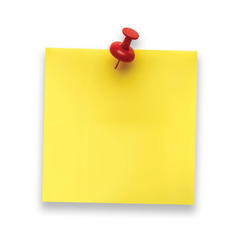 recommend clip art: Yellow Sticky Note with Red Push Pin Isolated on transparent Background