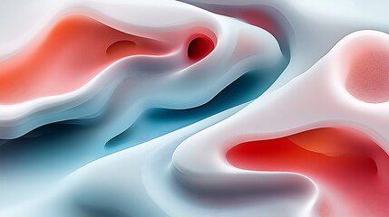 Abstract Fluid Forms in Pastel Hues