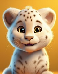 Puma Baby, gelber Hintergrund