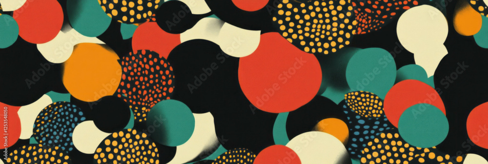 Poster interlocking floral shapes with african patterns create diverse seamless designs for backgrounds