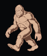 Fototapeta premium Bigfoot vector art 
