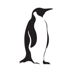 Naklejka premium penguin vector silhouette design isolated on white background