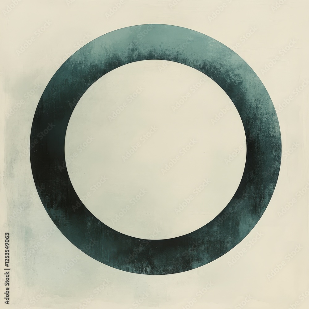 Poster minimalist circle art in muted tones abstract design contemporary aesthetic calm environment artisti
