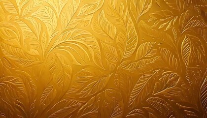 Abstract leaf on gold foil background.