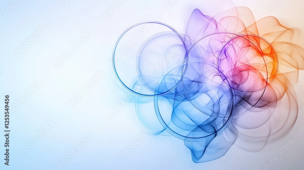 Leinwandbilder subtle concentric circles fading into soft gradients abstract background digital art soft light arti