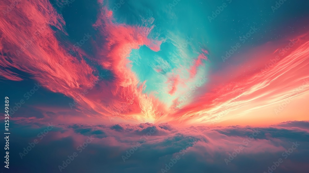 Poster velvet aurora, a mesmerizing display of soft, shifting colors in the sky, creating an enchanting atm