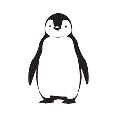 Fototapeta premium penguin vector silhouette design isolated on white background
