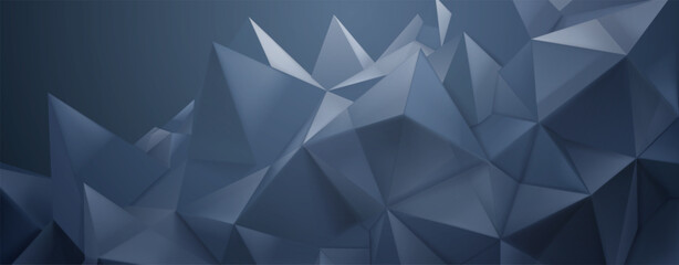 Abstract crystal background made of interconnected gray shapes, creating a dynamic, geometric surface with varying shades and depth.