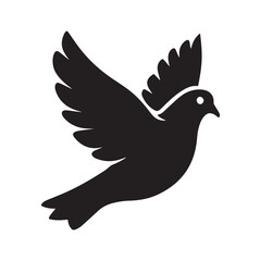 Fototapeta premium pigeon vector silhouette design isolated on white background