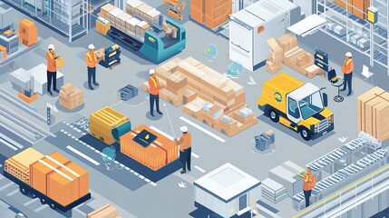 Engineers overseeing the smooth operation of an industrial supply chain, from production to delivery.