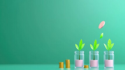 Growth of Investment with Money and Plant Concept