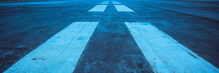 Close-up view of textured asphalt runway showing aggregate details