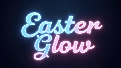 Vibrant Neon Easter Glow Sign Festive Holiday Light Design