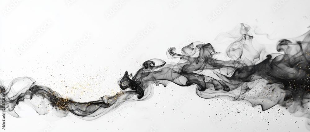 Aufkleber dynamic smoke flow abstract art digital design minimalist background close-up visual concept