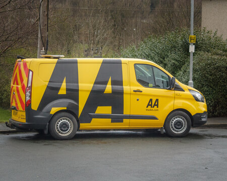 Automobile Association van ready to take a mechanic to fix an AA member's broken down  vehicle at the roadside or tow it to a recognised garage