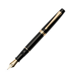 Naklejka premium Elegant fountain pen with sleek black design and gold accents