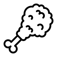 Delicious Cooked Chicken Drumstick Icon