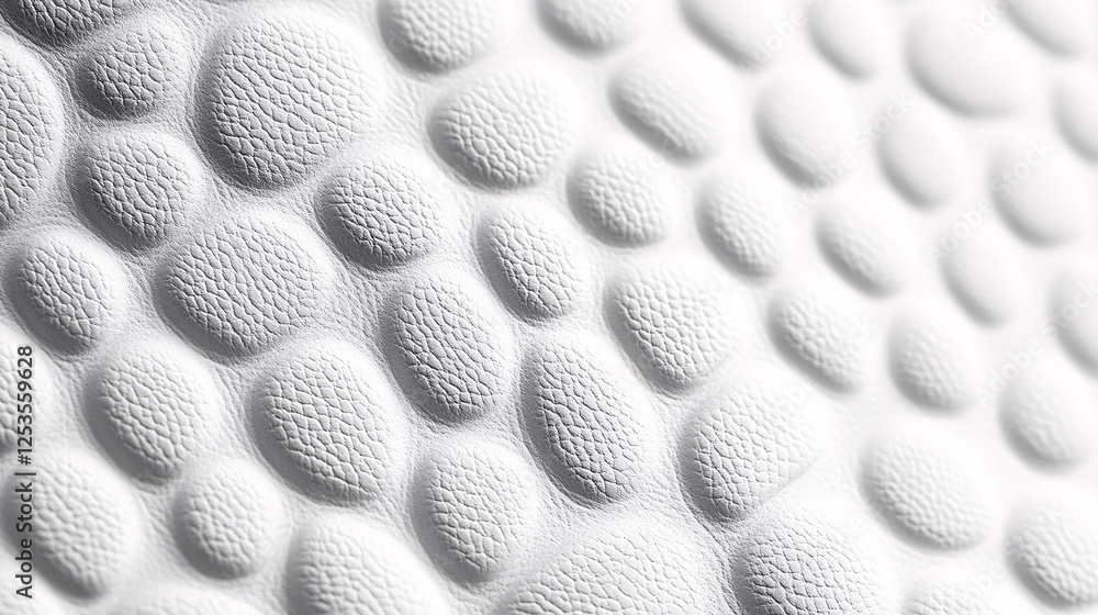 Poster a minimalist white embossed surface with irregular pebble-like patterns, creating a soft and modern 