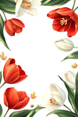 Colorful Spring Elementss Frame Border Background - Space for Text	