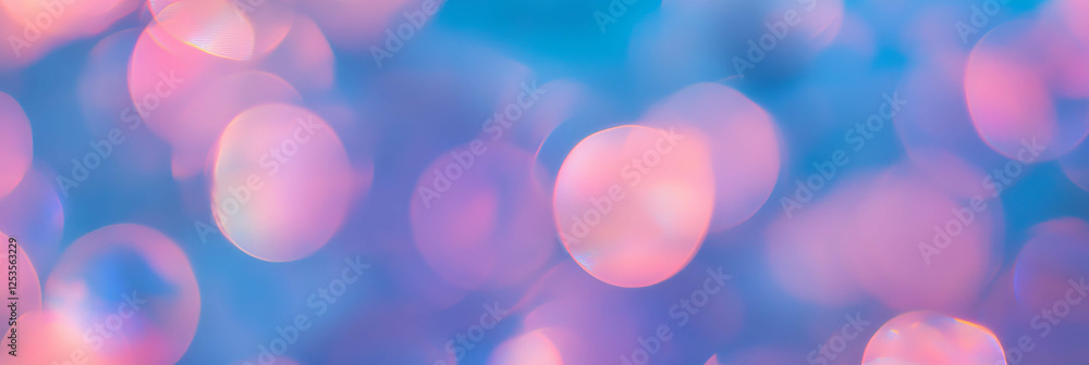 Aufkleber Bright blurred texture of clouds with soft bokeh circles creating a dreamlike atmosphere