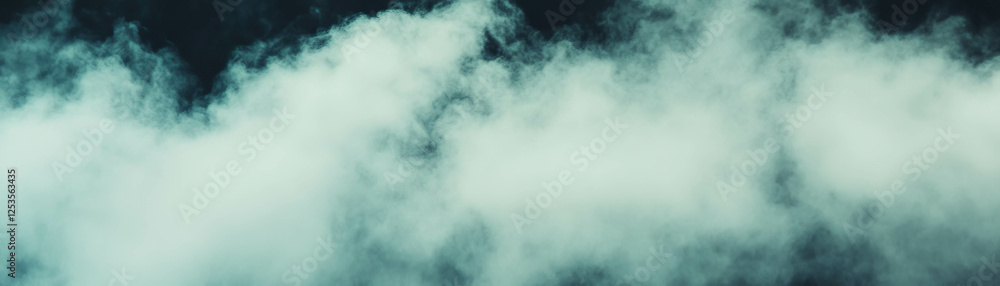 Poster Blurred fog texture creating a soft gray and white haze for a serene backdrop