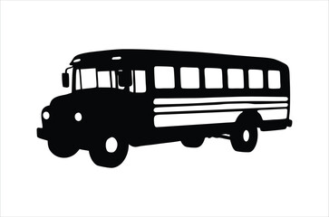 bus vector,  icon vector illustration, bus  silhouette of a bus isolated on a white background, eps, png, svg, vector,