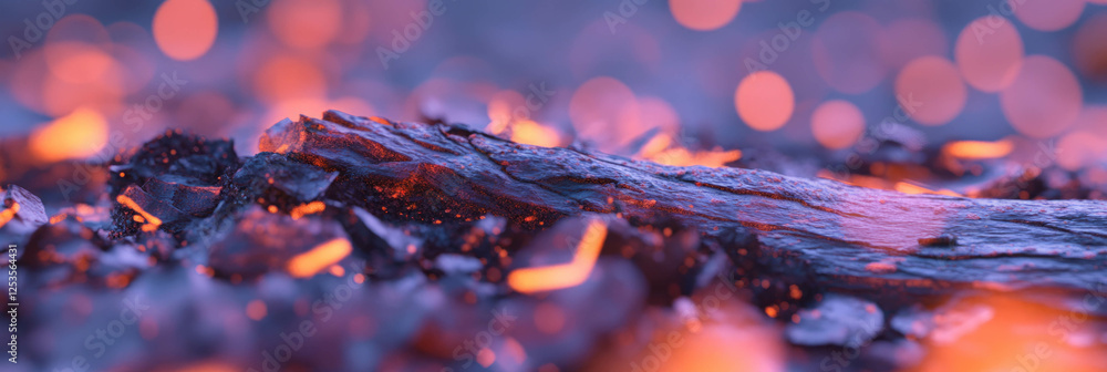 Aufkleber blurred texture of tree bark with highlights on moss creates a vibrant natural backdrop