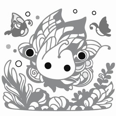 vector illustration of an abstract floral background