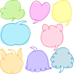 Expressive Hand-Drawn Speech Balloons: Fun and Colorful Vector Graphics for Design and Communication