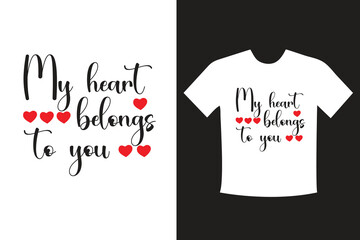 Valentine's Day t-shirt design which is celebrated on Valentine's Day.