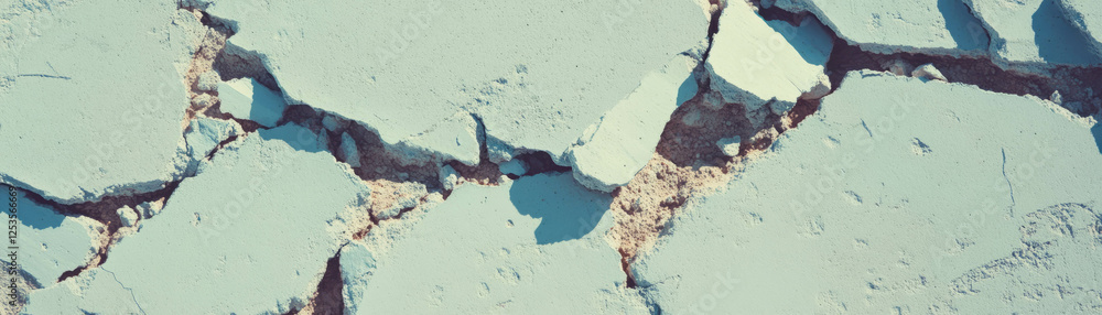 Aufkleber bush hammered concrete showcasing rugged texture and chipped surface against a bright background
