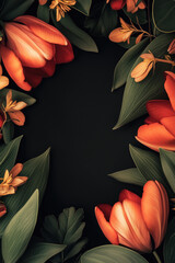 Colorful Spring Elementss Frame Border Background - Space for Text	