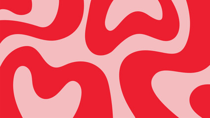 red and pink abstract background with organic shapes, colorful vector illustration, design for banner,poster,card,prints,wallpaper,Valentine`s day