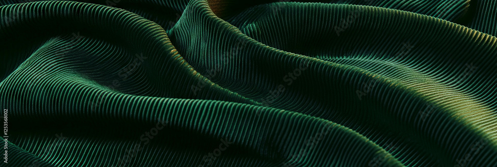 Poster dark forest green cotton fabric features fine corduroy weave for versatile use