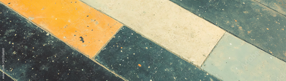 Poster Decorative concrete features colorful textures and imprinted patterns for vibrant design