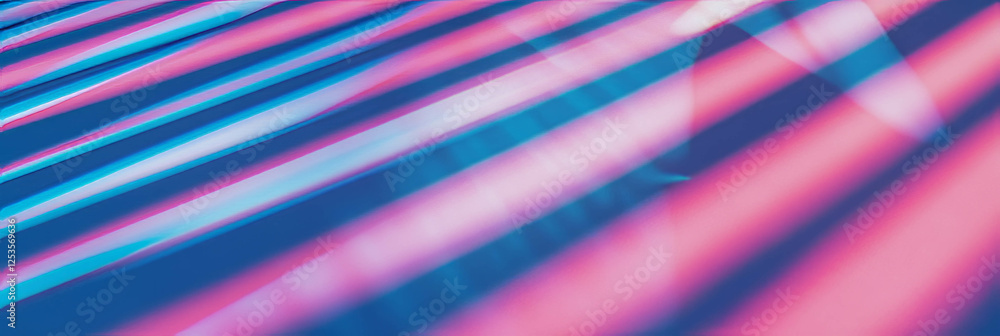 Poster Diagonal intersecting lines create vibrant patterns and a sense of direction on bright background