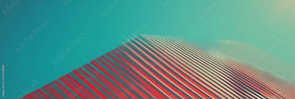Poster Diagonal intersecting lines create a dynamic sense of direction and purpose in a bright setting